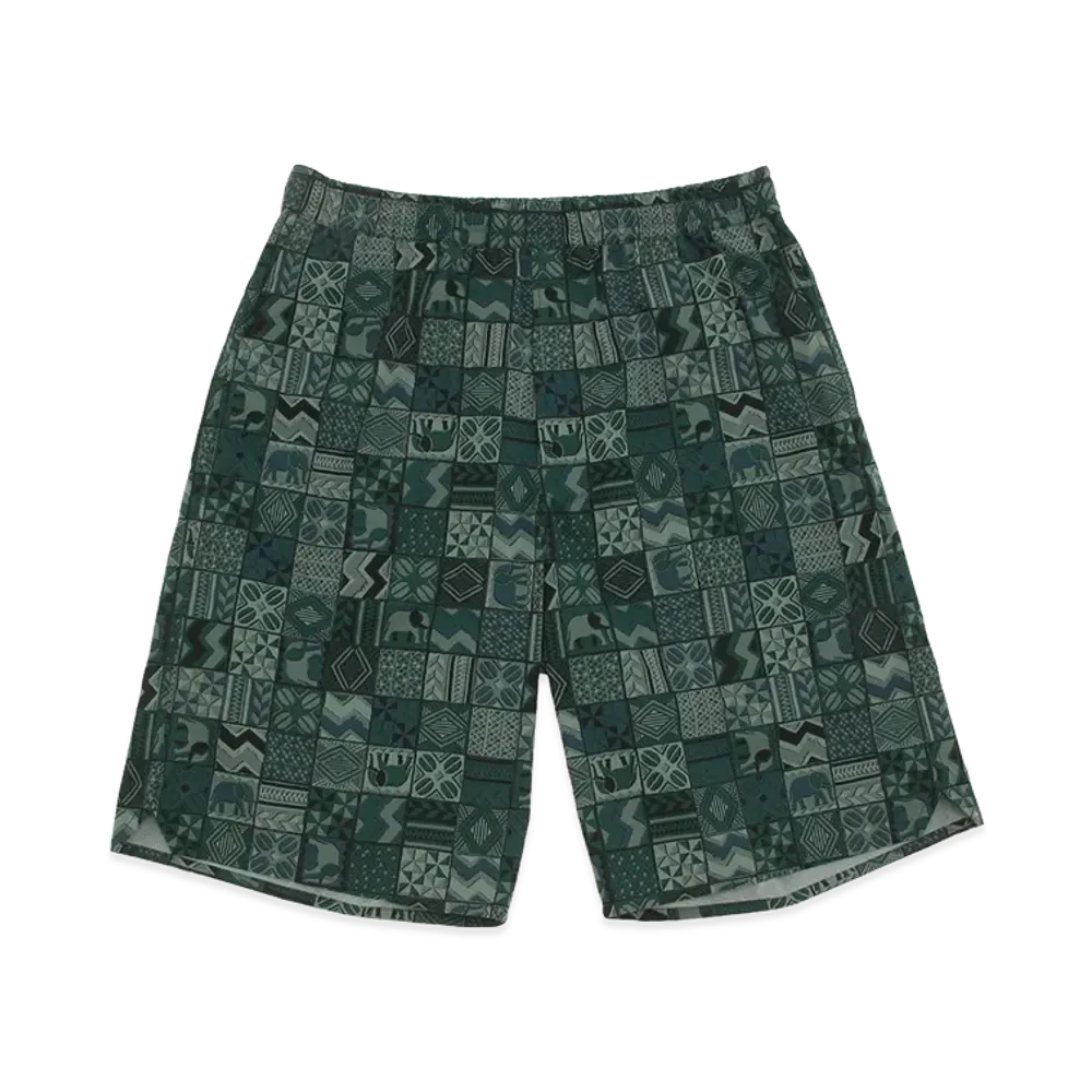 STARBUCKS STAND by BEAMS All-Over Print Shorts "Green"