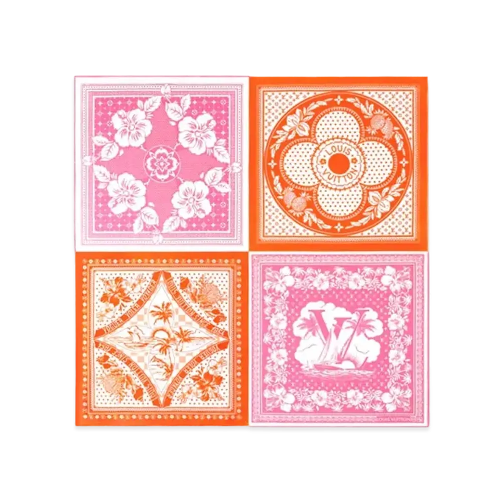 Louis Vuitton Four For One Square 70 Monogram Pattern "Orange"