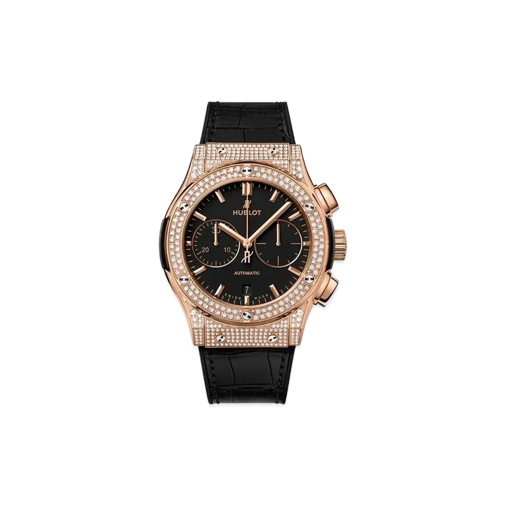 HUBLOT Classic Fusion Chronograph King Gold Pave 45mm