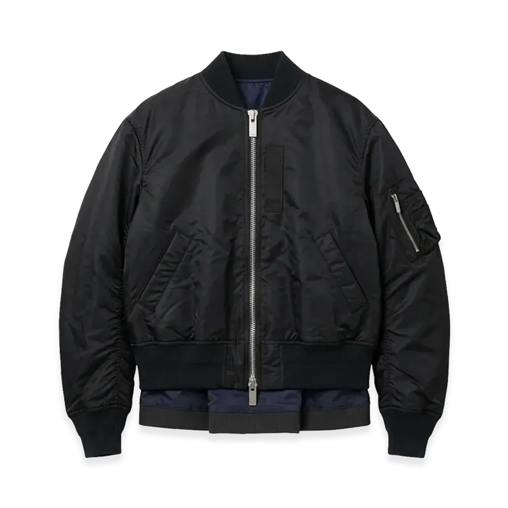 sacai Women's Nylon Twill Blouson "Black"