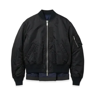 sacai Women's Nylon Twill Blouson "Black"