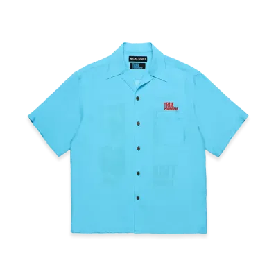 WACKO MARIA x True Romance 50's Open Collar Shirt "Blue"