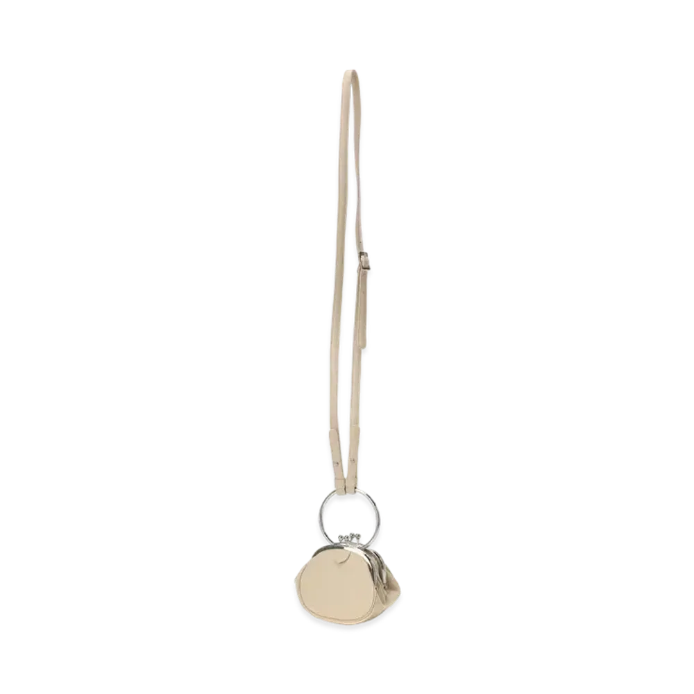 Yohji Yamamoto Y's COLOR LEATHER W CLASP POCHETTE "Ivory"