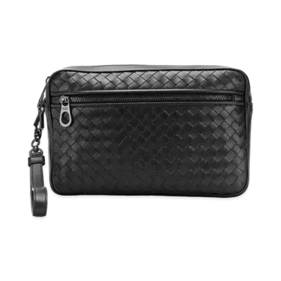Bottega Veneta Leather Clutch Bag "Black"
