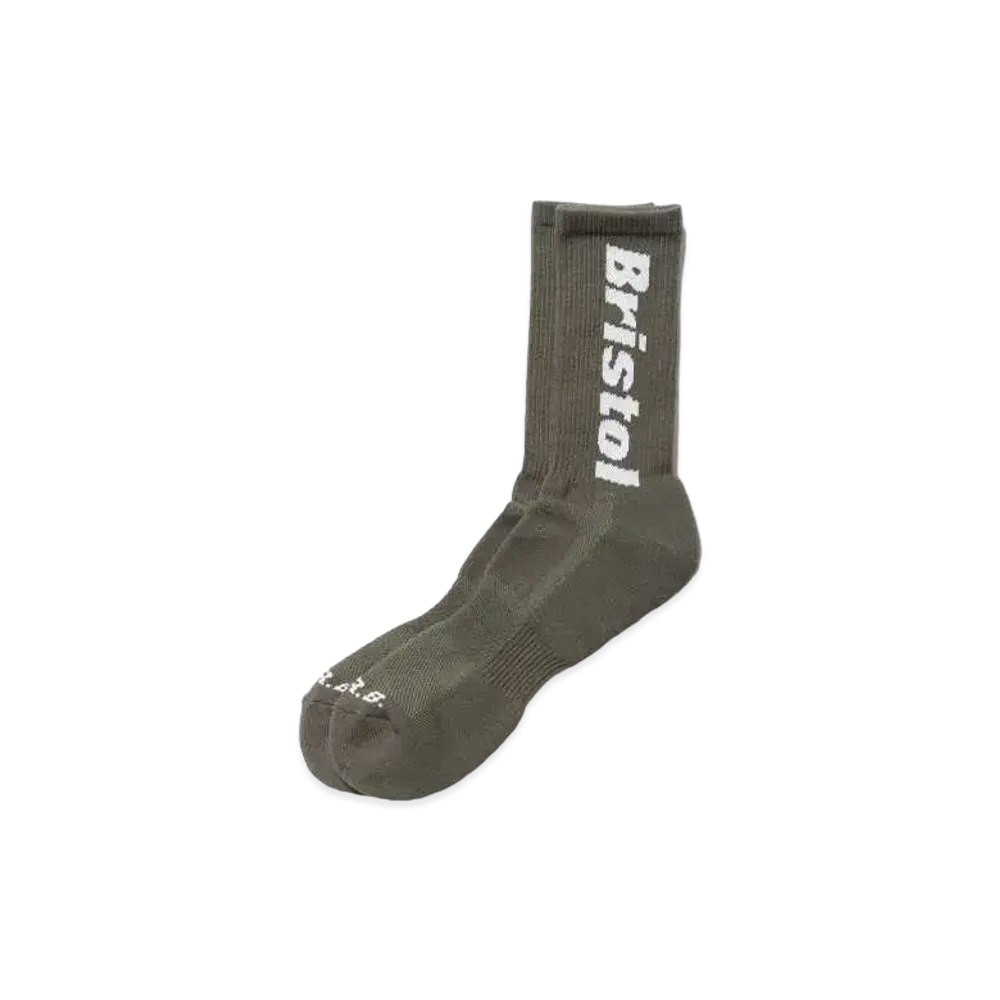 F.C.Real Bristol Authentic Logo Regular Socks "Khaki"
