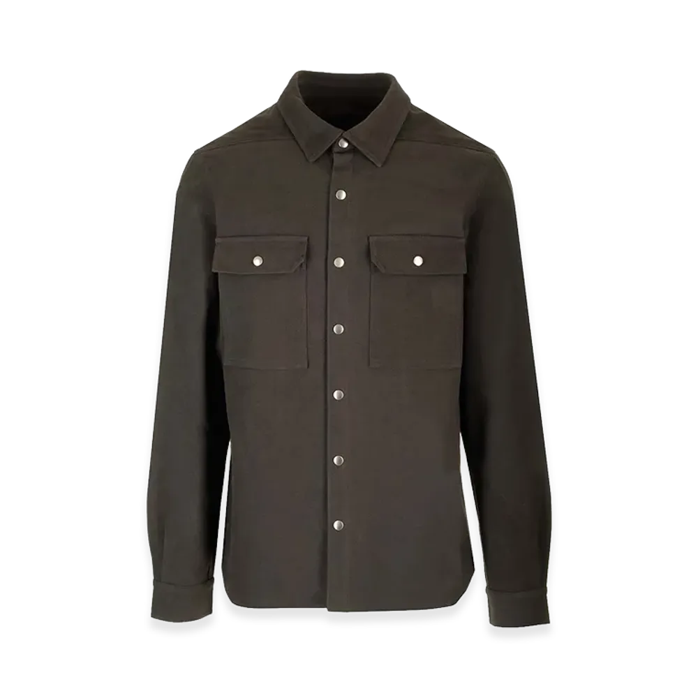 Rick Owens Wool Shirt Jacket "Brown"