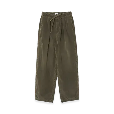 YOKE Corduroy 1Pleated Easy Trousers "Beige"