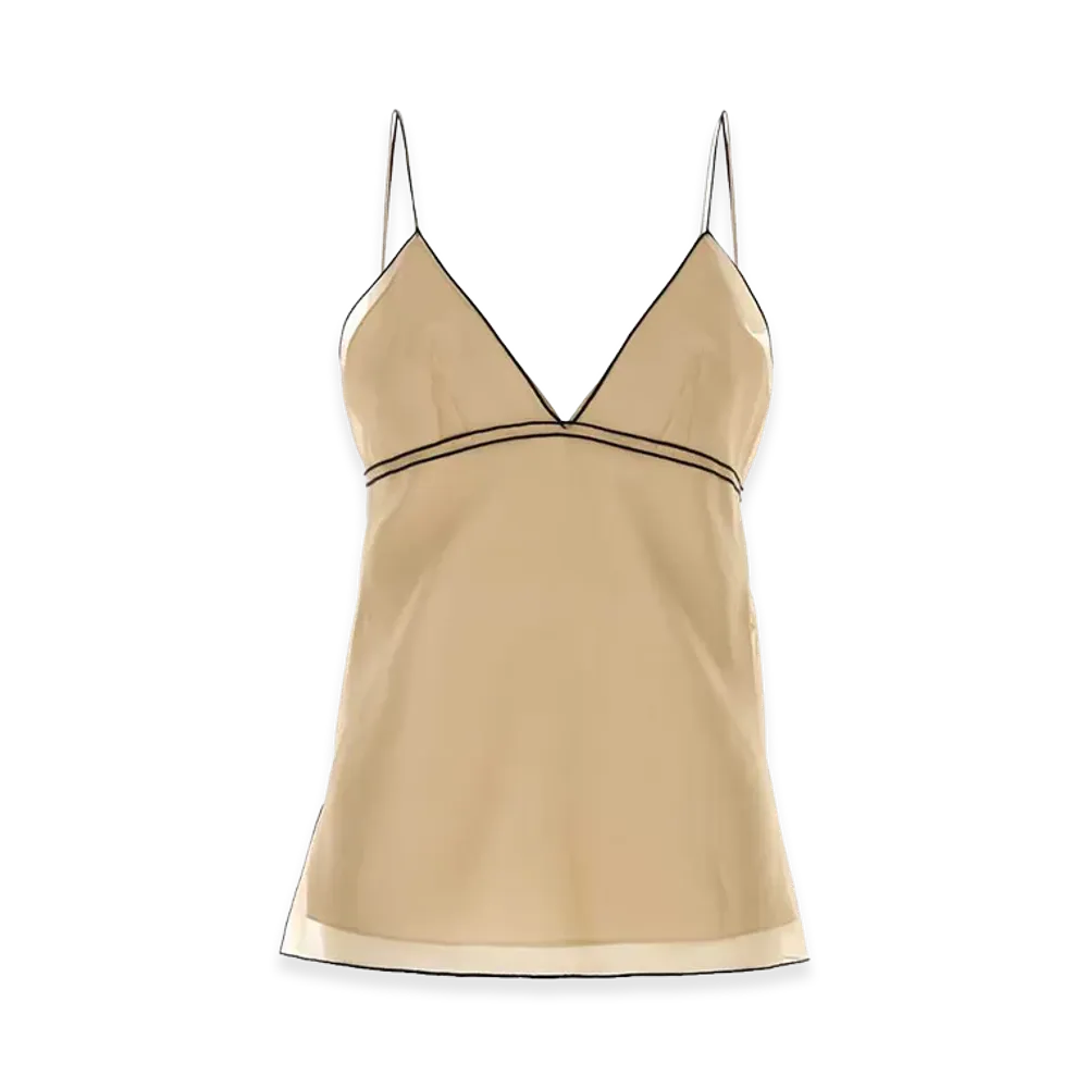 KHAITE Women's Organza Timy Top "Beige"