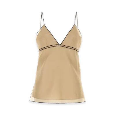 KHAITE Women's Organza Timy Top "Beige"