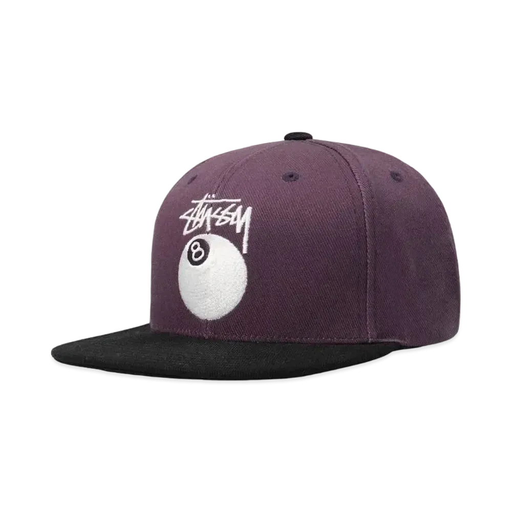 Stussy TWILL STOCK 8 BALL CAP "Burgundy"