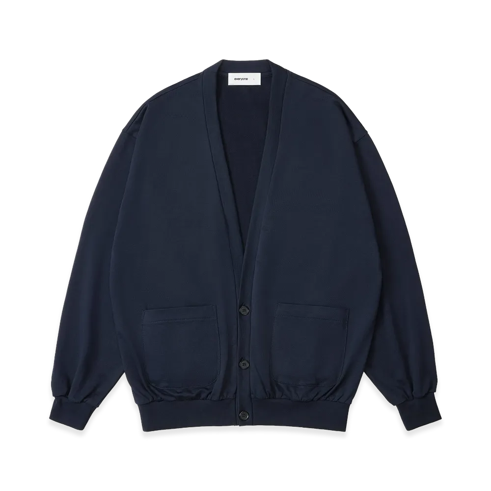 everyone Light Weight Cotton Cardigan "Navy"
