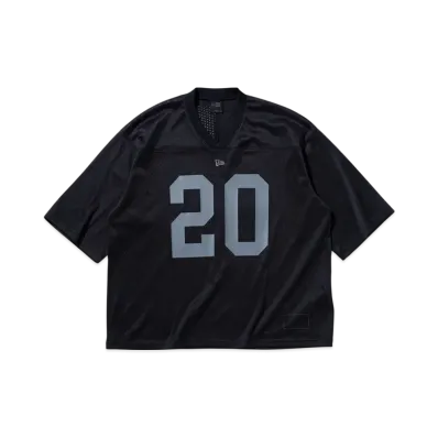 NEW ERA BLACK LABEL SS25 Oversized Mesh Football T-Shirt "Black"