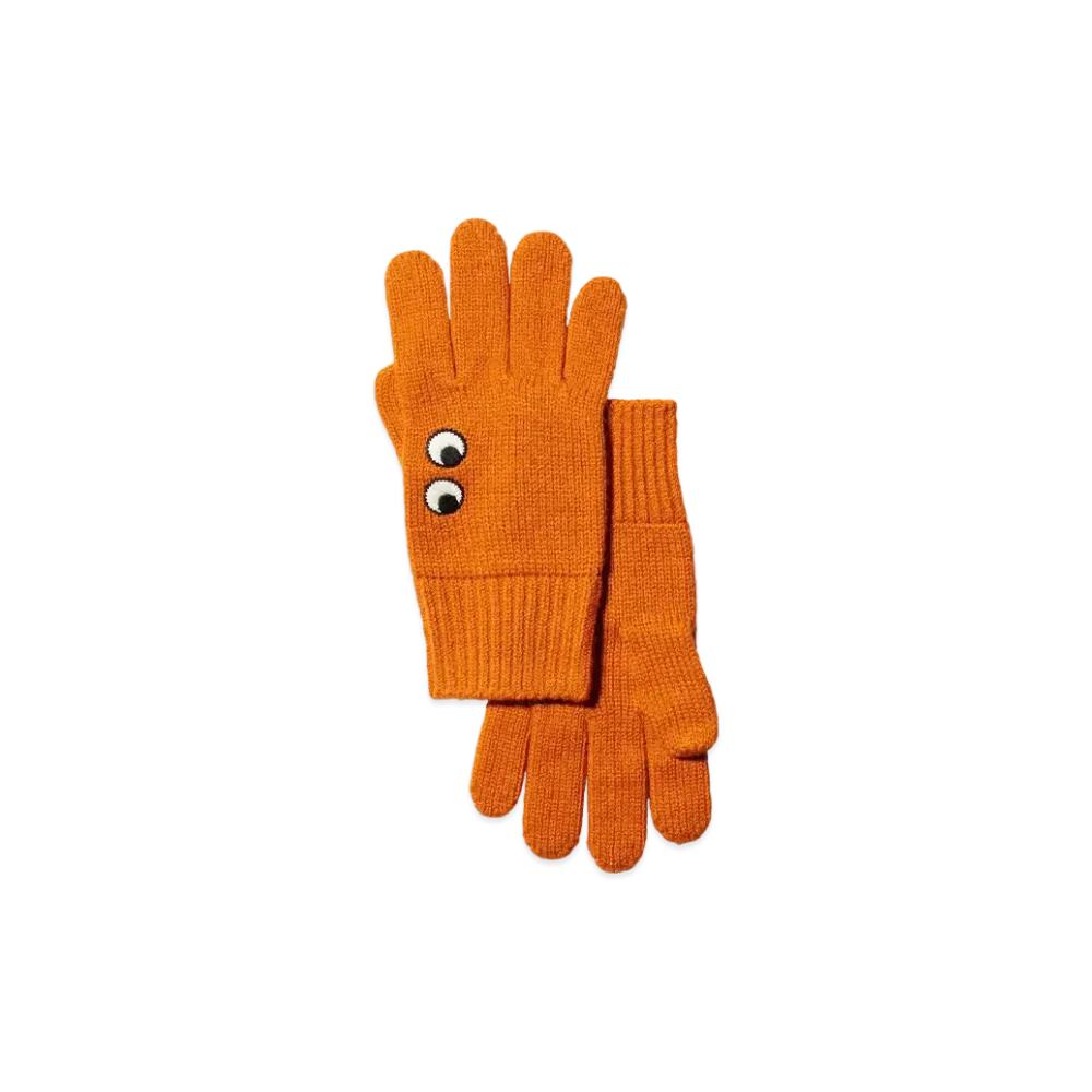 Uniqlo X Anya Hindmarch Heattech Knit Gloves "Orange"