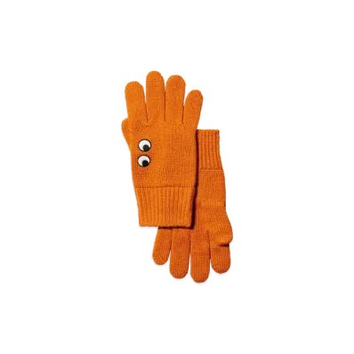 Uniqlo X Anya Hindmarch Heattech Knit Gloves "Orange"