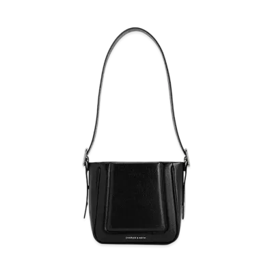 CHARLES & KEITH Petra Boxy Bucket Bag "Noir"