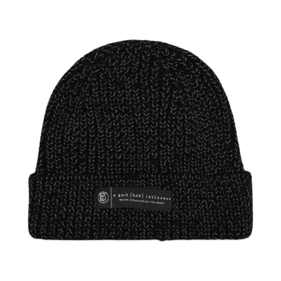 A GOOD BAD INFLUENCE REFLECTIVE BEANIE "BLACK"