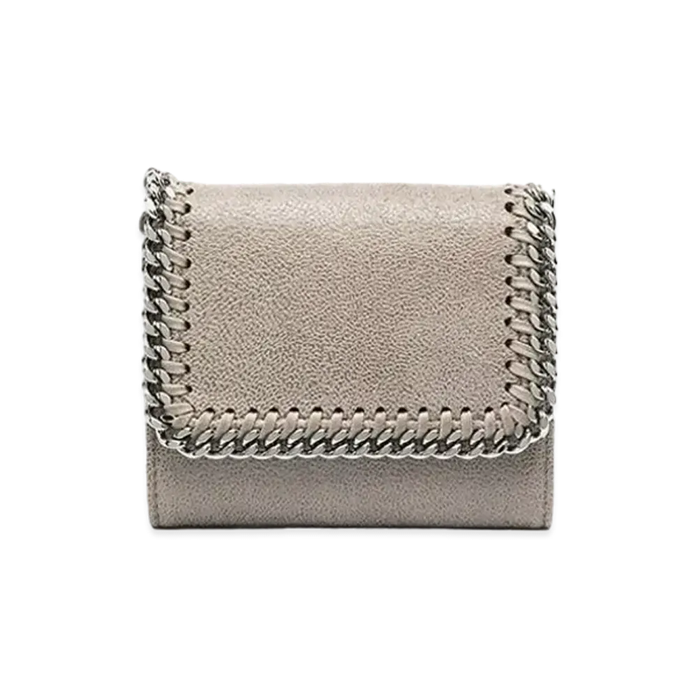 Stella McCartney Falabella Small Flap Wallet "Ash Grey"