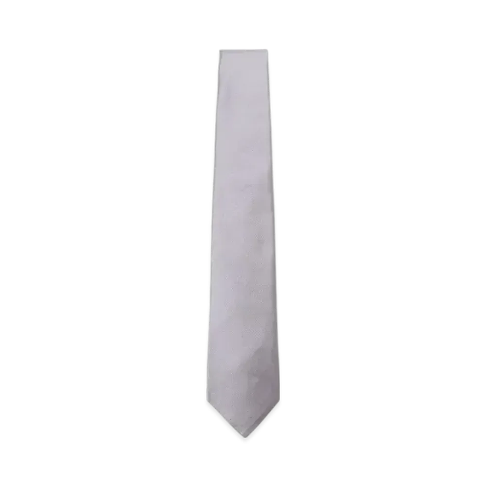 BEAMS Silk Tie Rep "Silver"