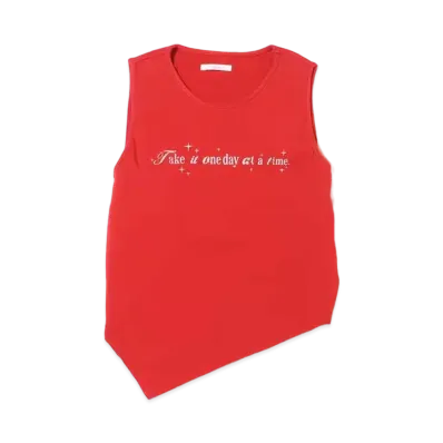 atmos pink Open Back Tank Top "Red"