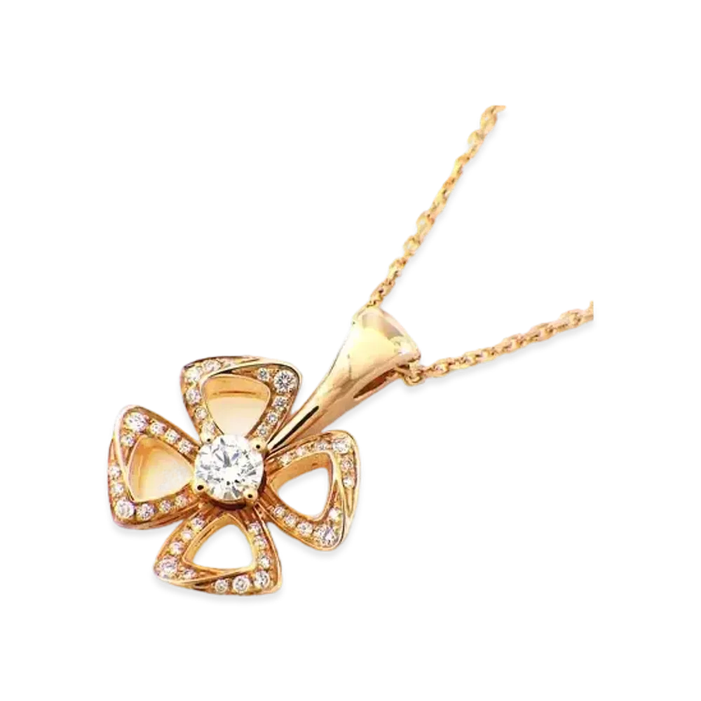 BVLGARI Fiorever Diamond Necklace "Pink Gold"