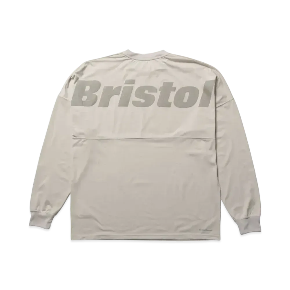F.C.Real Bristol Big Logo L/S Baggy Tee "Beige"