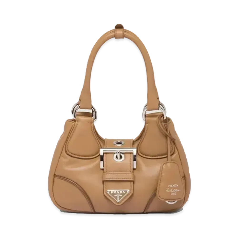PRADA Moon Padded Nappa Leather Bag "Caramel"
