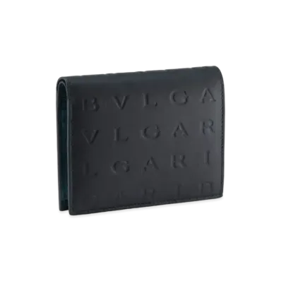 BVLGARI BVLGARI Logo Infinitum Compact Wallet "Black"