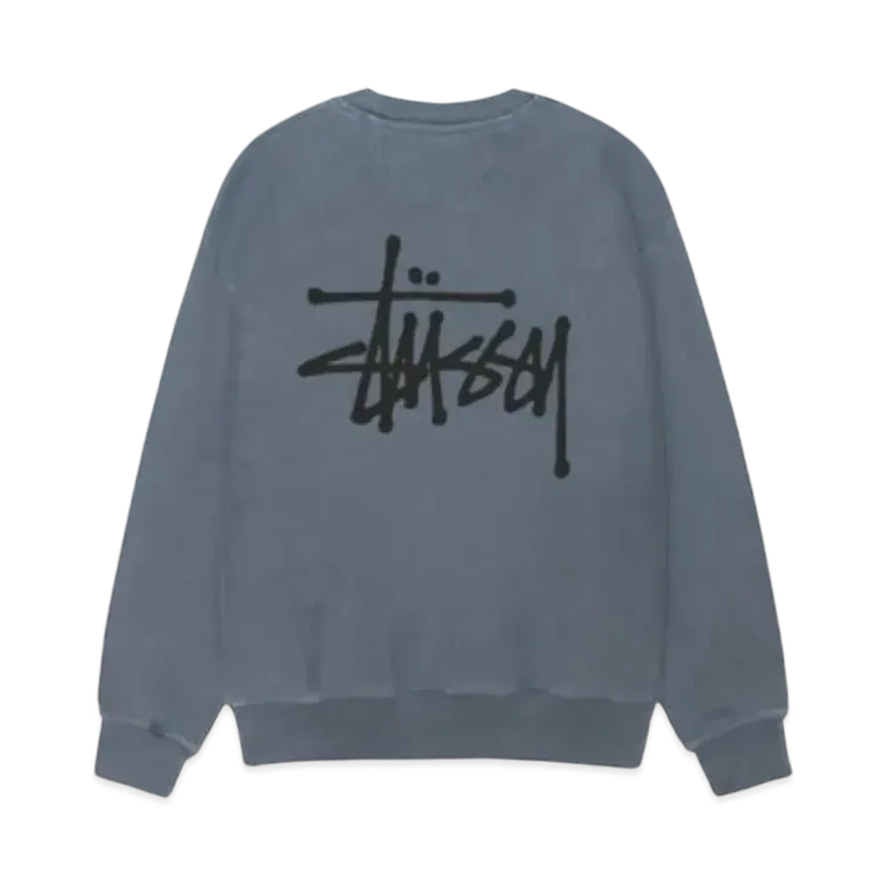 Stussy Basic Crew Pigment Dyed "Navy"