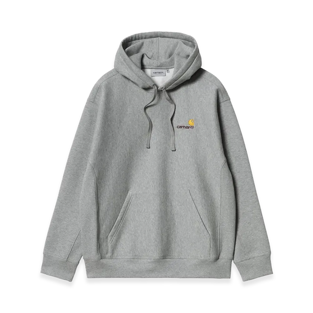 Carhartt WIP Hooded American Script Sweat "Grey Heather"
