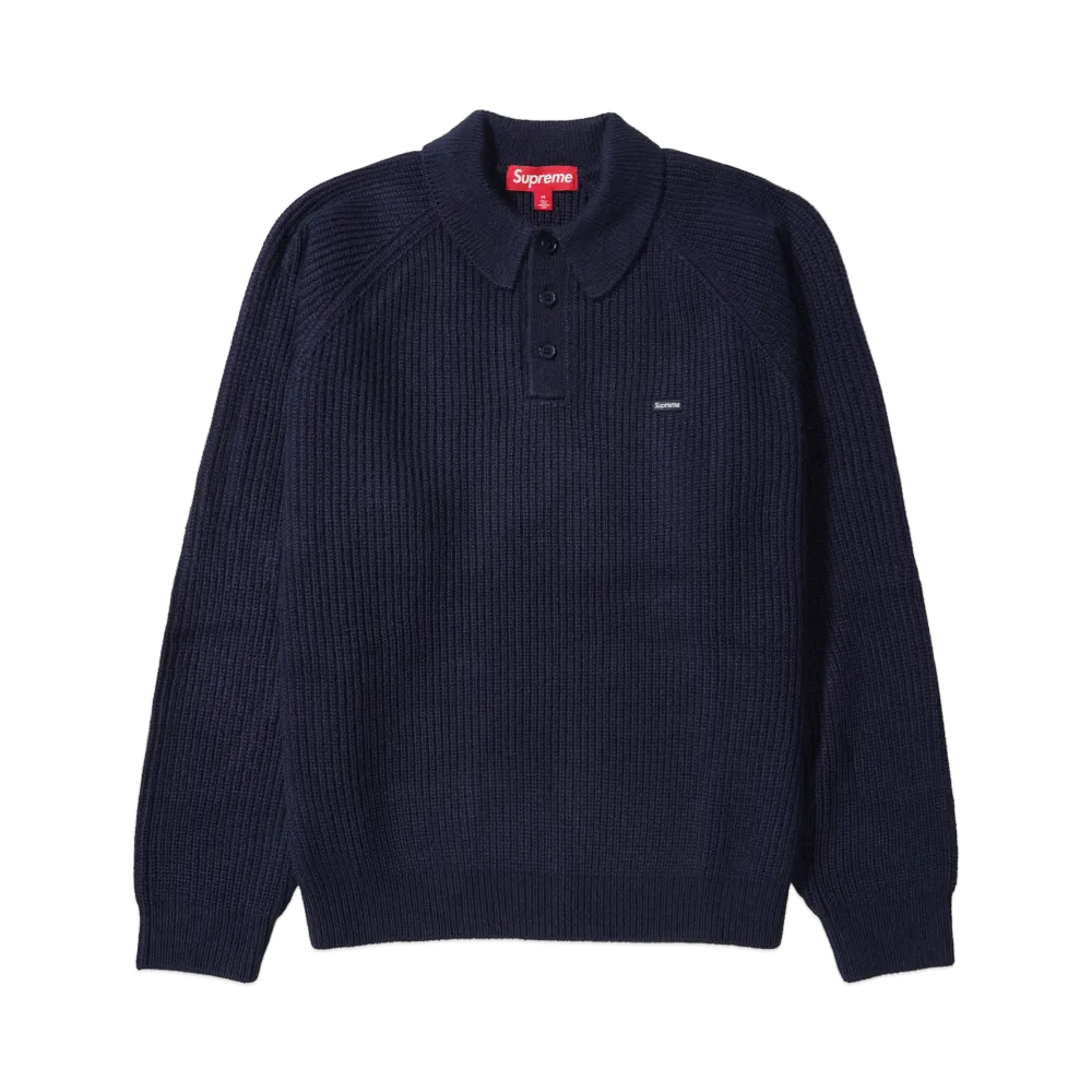 Supreme Small Box Polo Sweater (25FW) "Navy"