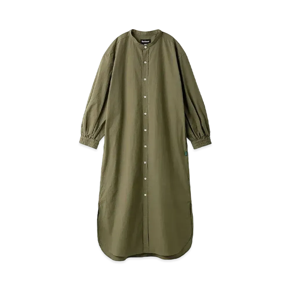 Barbour Japan Limited Stand Collar Shirt Dress (Oversized Fit) "Olive"