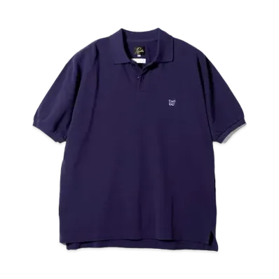 Needles x ts(s) Big Polo Shirt - Cotton Pique Jersey "Purple"