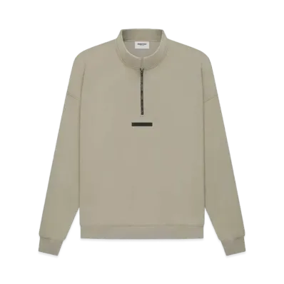 FEAR OF GOD ESSENTIALS Mockneck Half Zip "Moss"