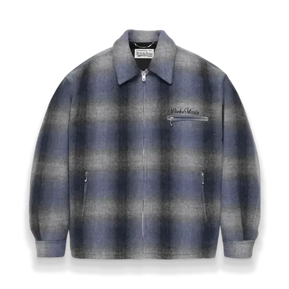 WACKO MARIA Wool Check 50's Jacket "Blue"