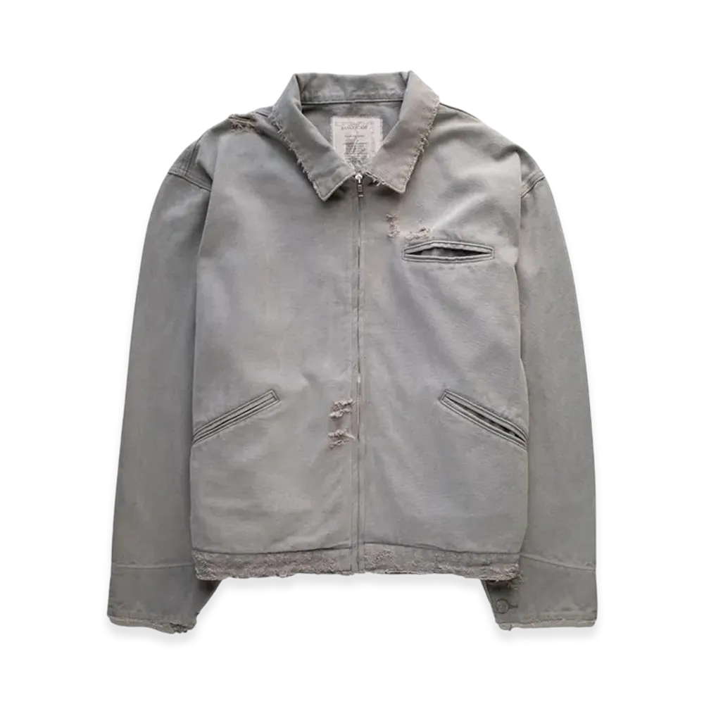 Basketcse Hench Distressed Work Jacket "Grey"