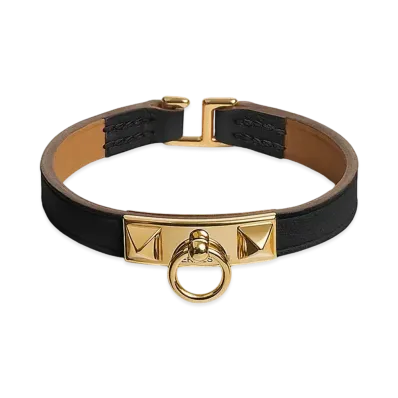 Hermes Rivale Mini Bracelet "Noir/Gold"