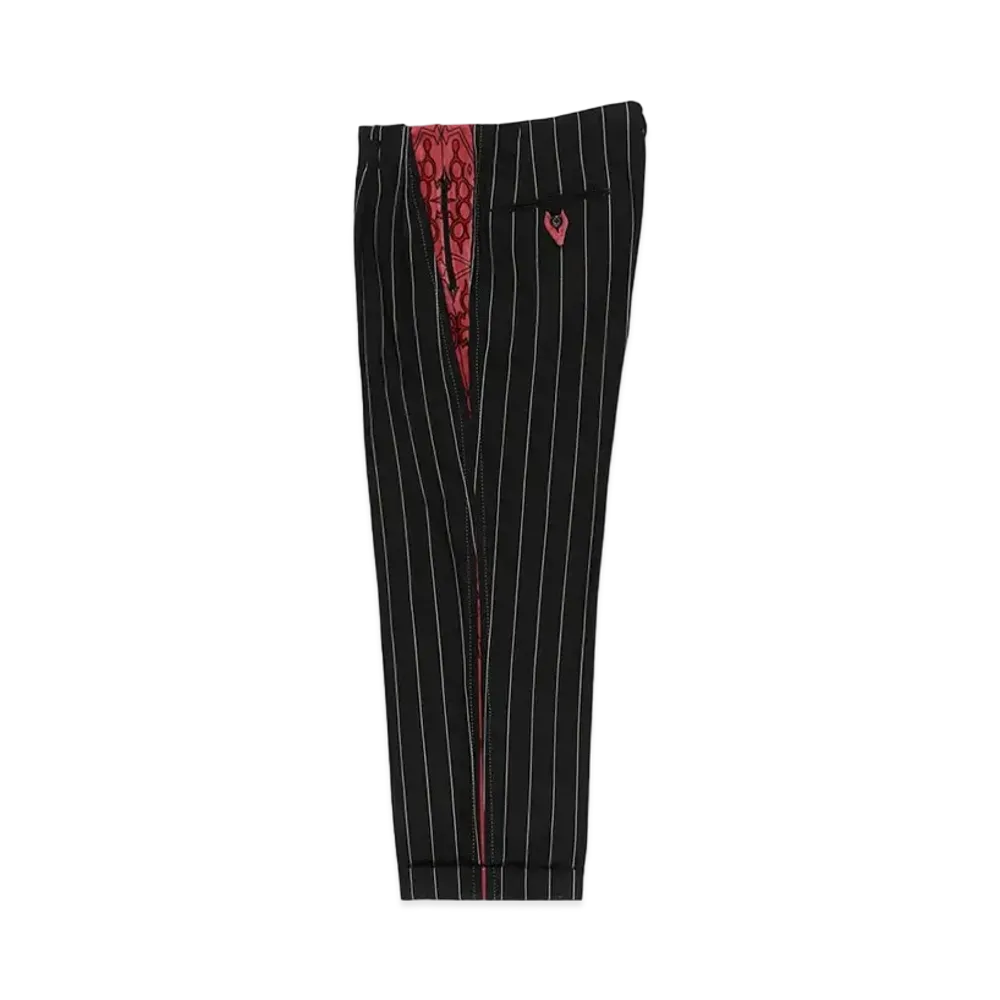 WACKO MARIA x WOLF'S HEAD / Striped Rockabilly Pants "Black/Pink"