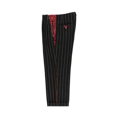 WACKO MARIA x WOLF'S HEAD / Striped Rockabilly Pants "Black/Pink"