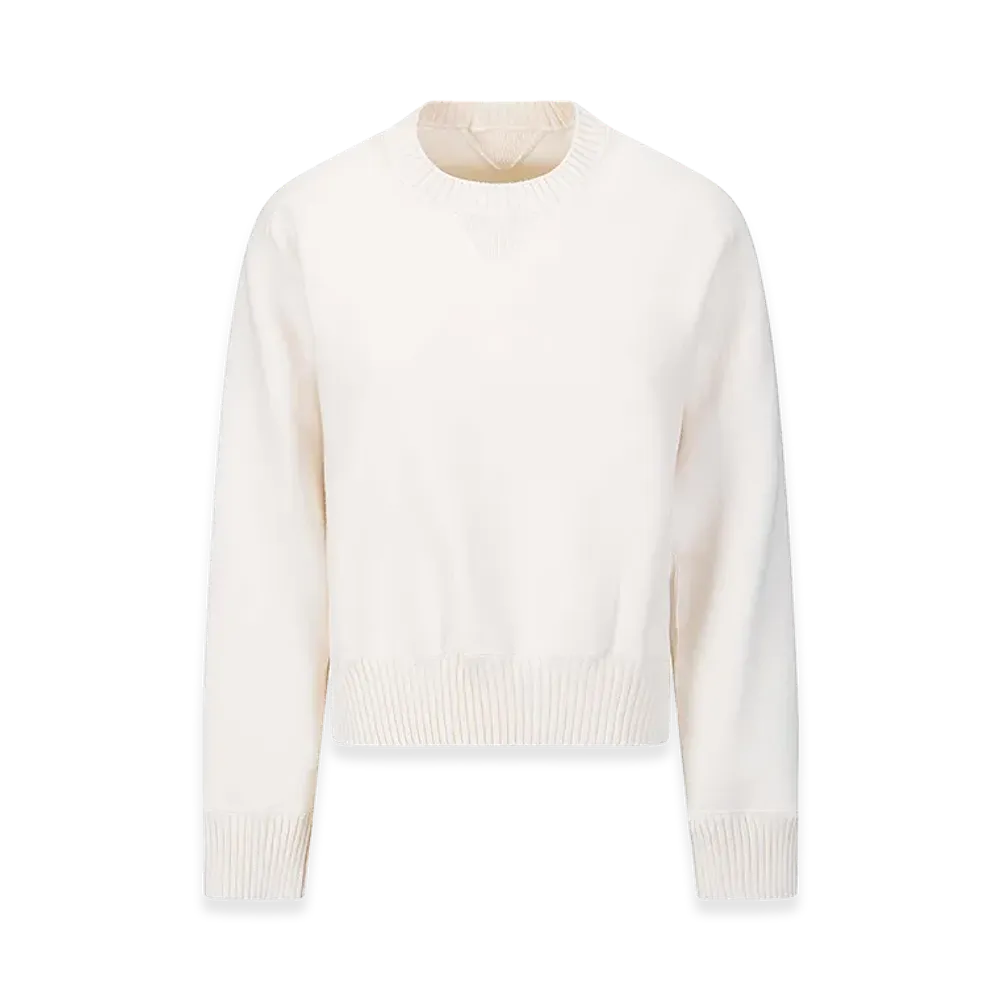 sacai Women's Cotton Cashmere Knit Pullover "Cream"