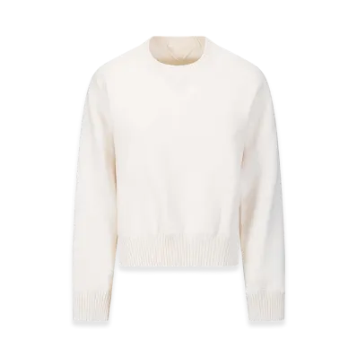 sacai Women's Cotton Cashmere Knit Pullover "Cream"