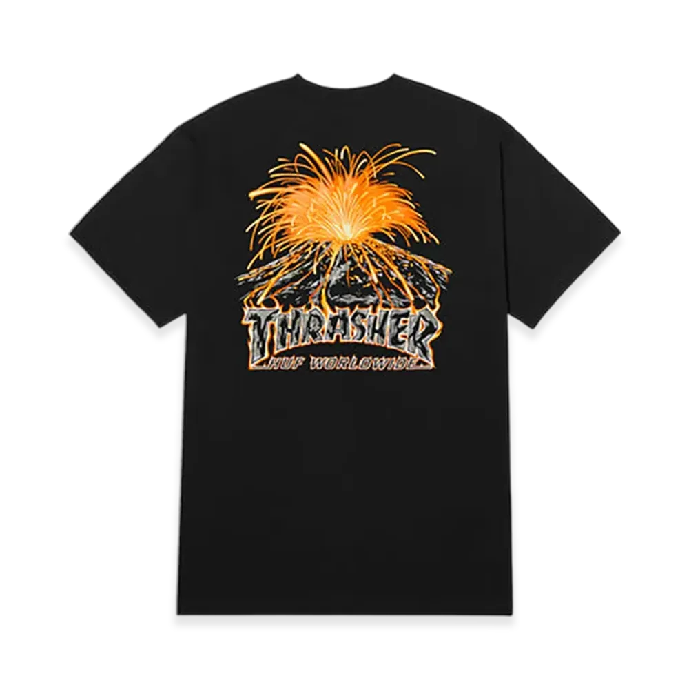 HUF x THRASHER Meltdown Tee "Black"