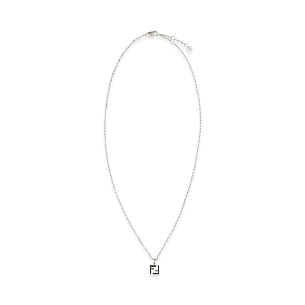 FENDI Metal FF Necklace "Silver"