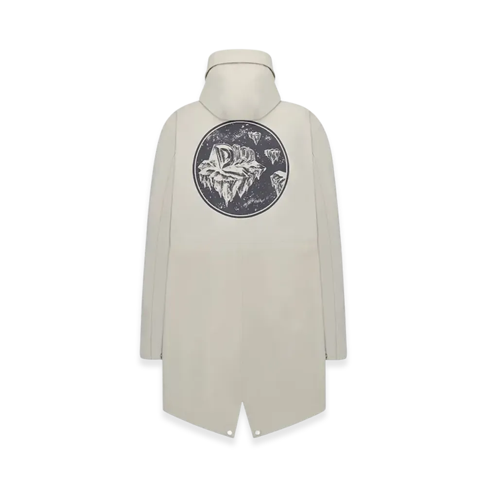 Dior Hooded Parka Technical Cotton Ottoman "Grey"