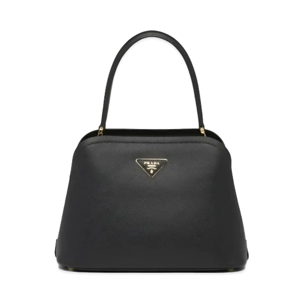 PRADA Small Medium Saffiano Leather Matinee Bag "Black"
