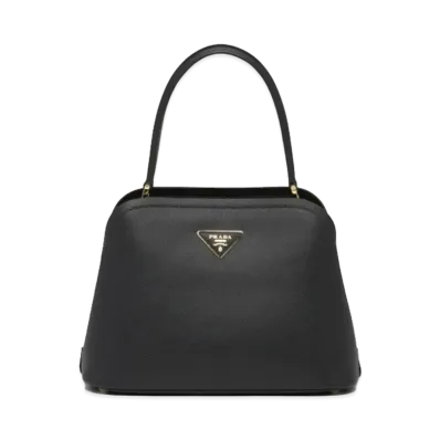 PRADA Small Medium Saffiano Leather Matinee Bag "Black"
