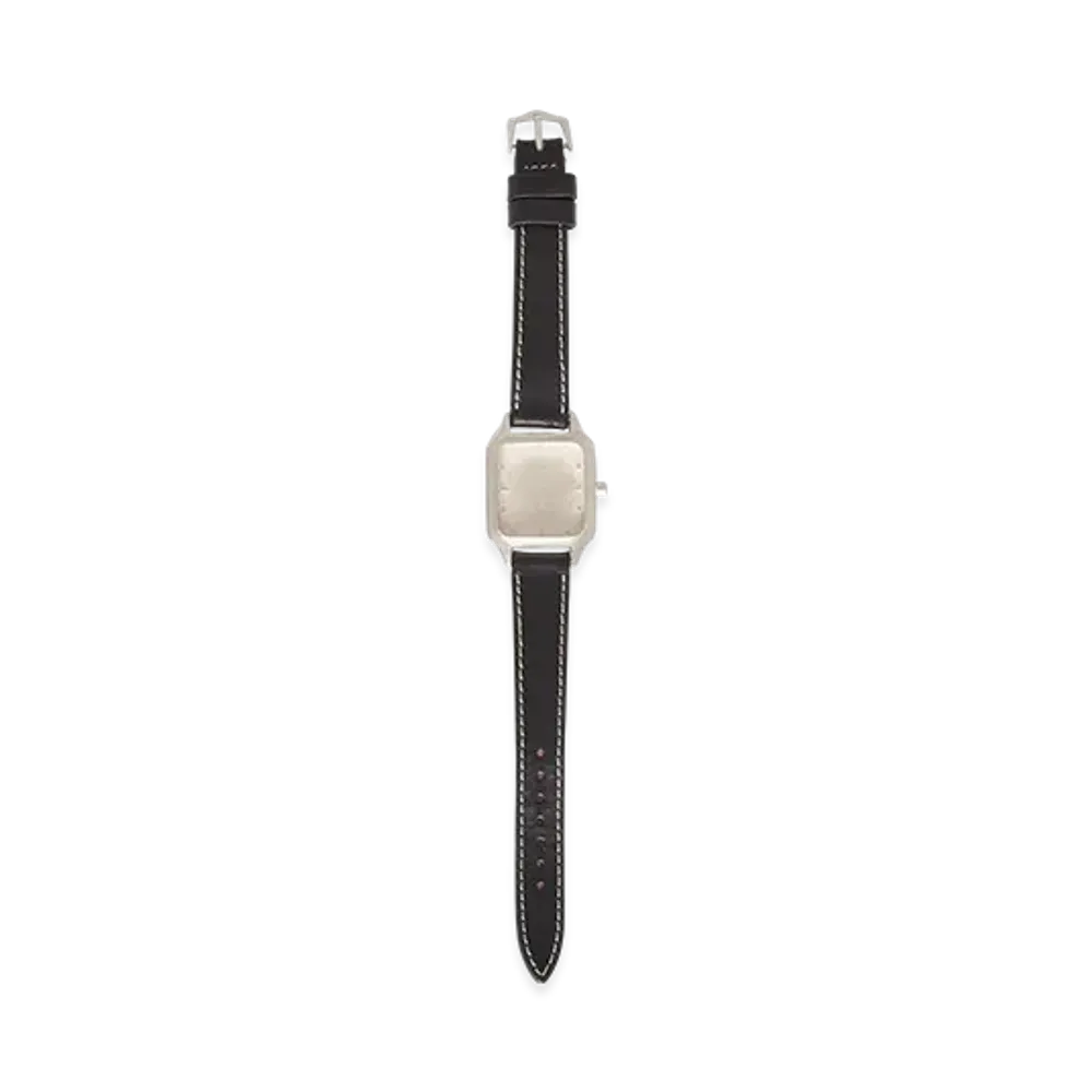 OUR LEGACY Women's No Time Watch "Sterling Silver Black Strap"