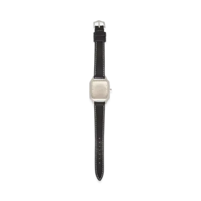 OUR LEGACY Women's No Time Watch "Sterling Silver Black Strap"