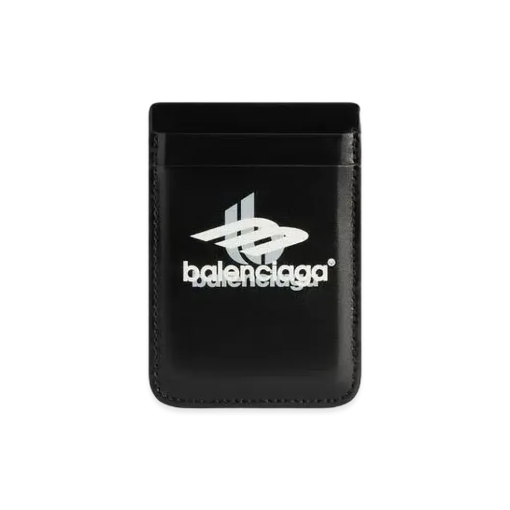 BALENCIAGA Cash Magnet Card Holder Box "Black/White"
