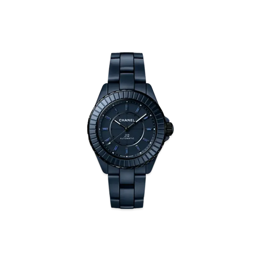 CHANEL J12 Bleu Caliber 12.1 38mm Blue Sapphire Index "Matte Blue Ceramic/Stainless Steel" H10310