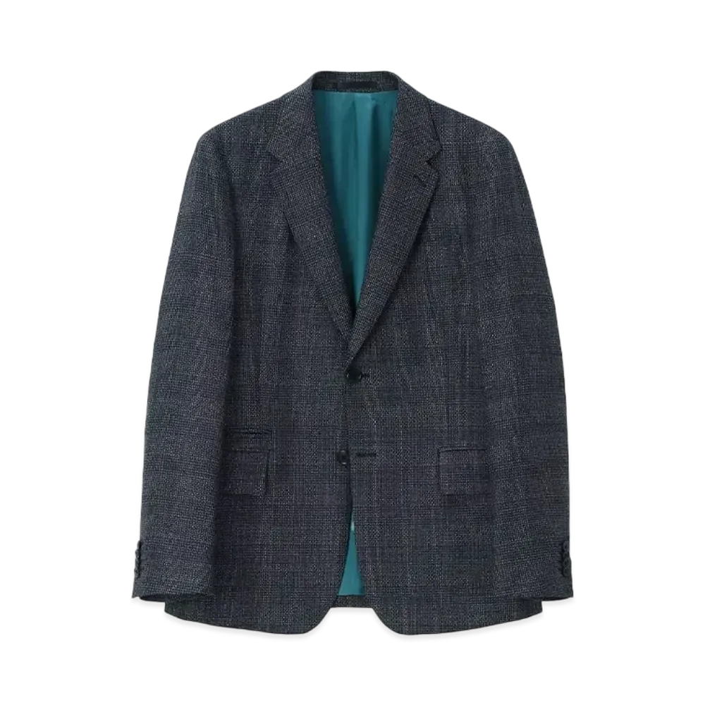 Paul Smith Textured Check 2B Jacket "Navy"